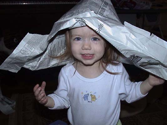 Newspaper Hat Maddy