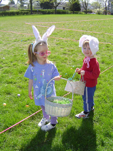 Easter Egg Hunt Maddy and Brock