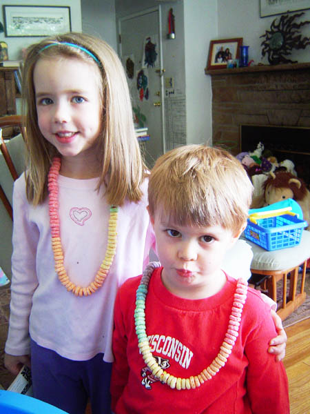 Fruit Loop Necklaces Maddy and Dane