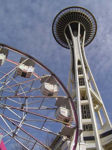 Ferris Wheel and Space Needle