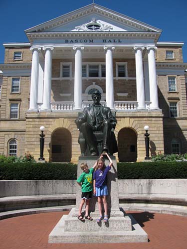 Dane and Maddy at Bascom Hall