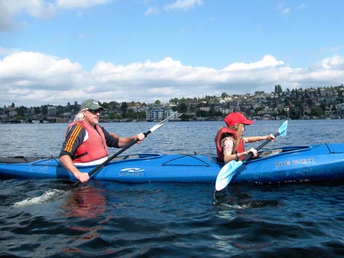 Kayaking Maddy and Papa 02