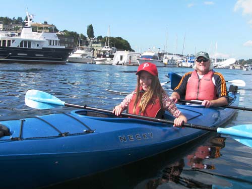 Kayaking Maddy and Papa 01