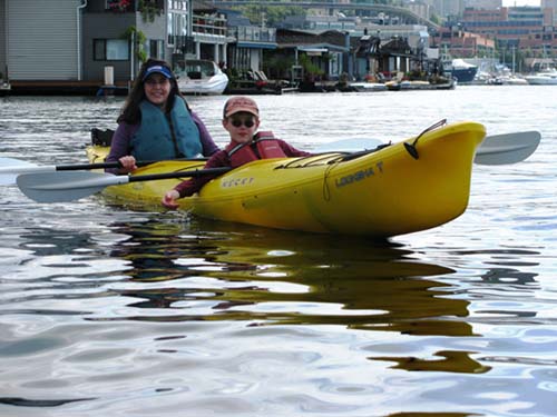 Kayaking Mom and Dane 01