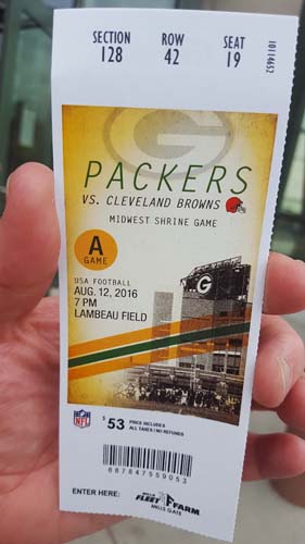 Green Bay Packers Ticket