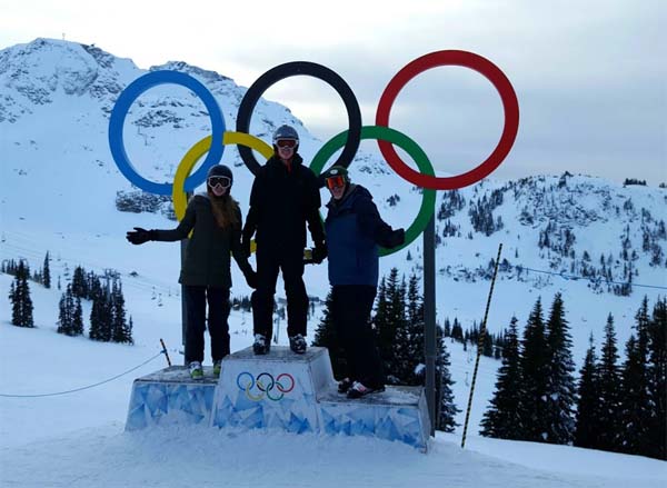 Maddy, Brock, Papa Olympic Rings