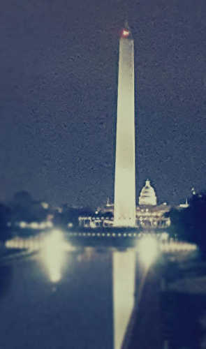 Washington Memorial at night