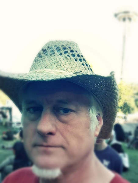 Papa wearing his Bret Michaels hat