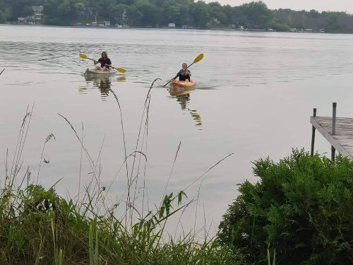Dane and Maddy Kayaking