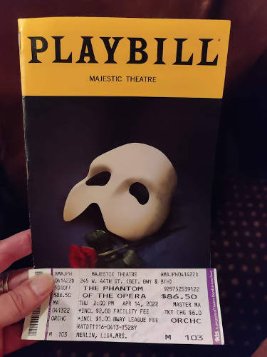 NYC Phantom Opera Playbill