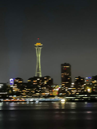 Seattle Night by Ferry