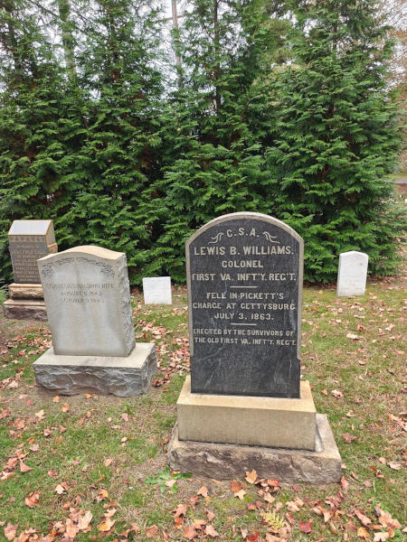 Lewis Williams Gravesite of Picketts Charge Fame